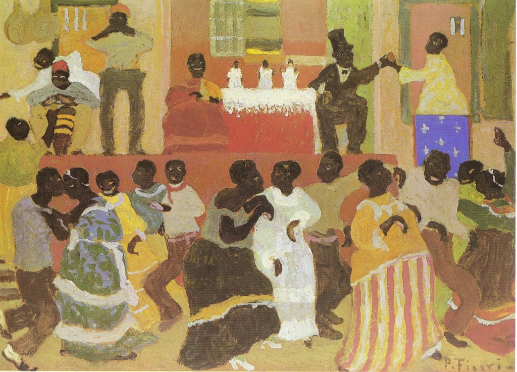 "Candombe" del pintor uruguayo Pedro Figari.